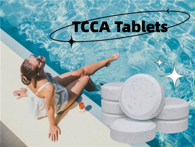 แท็บเล็ตทำความสะอาดอเนกประสงค์ Trichloroisocyanuric Acid TCCA ใช้สำหรับฆ่าเชื้อโรคในการบำบัดน้ำในสระว่ายน้ำ