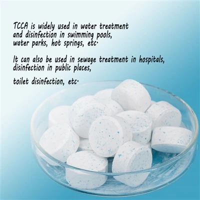 เคมีบำบัดน้ำสระว่ายน้ำ 90% กรดไซยานูริกคลอรีนเม็ด TCCA